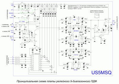 Схема 9-диапазонного релейного ПДФ_www.GIF