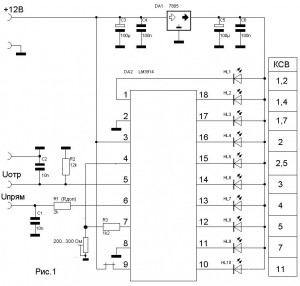 Принципиальная схема автоматического КСВ-метра US5MSQ